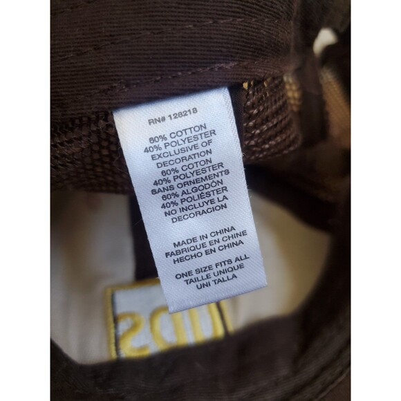 UPS Hat Cap Adjustable Strapback Brown Yellow Mesh Work Uniform Flaws - Picture 7 of 12